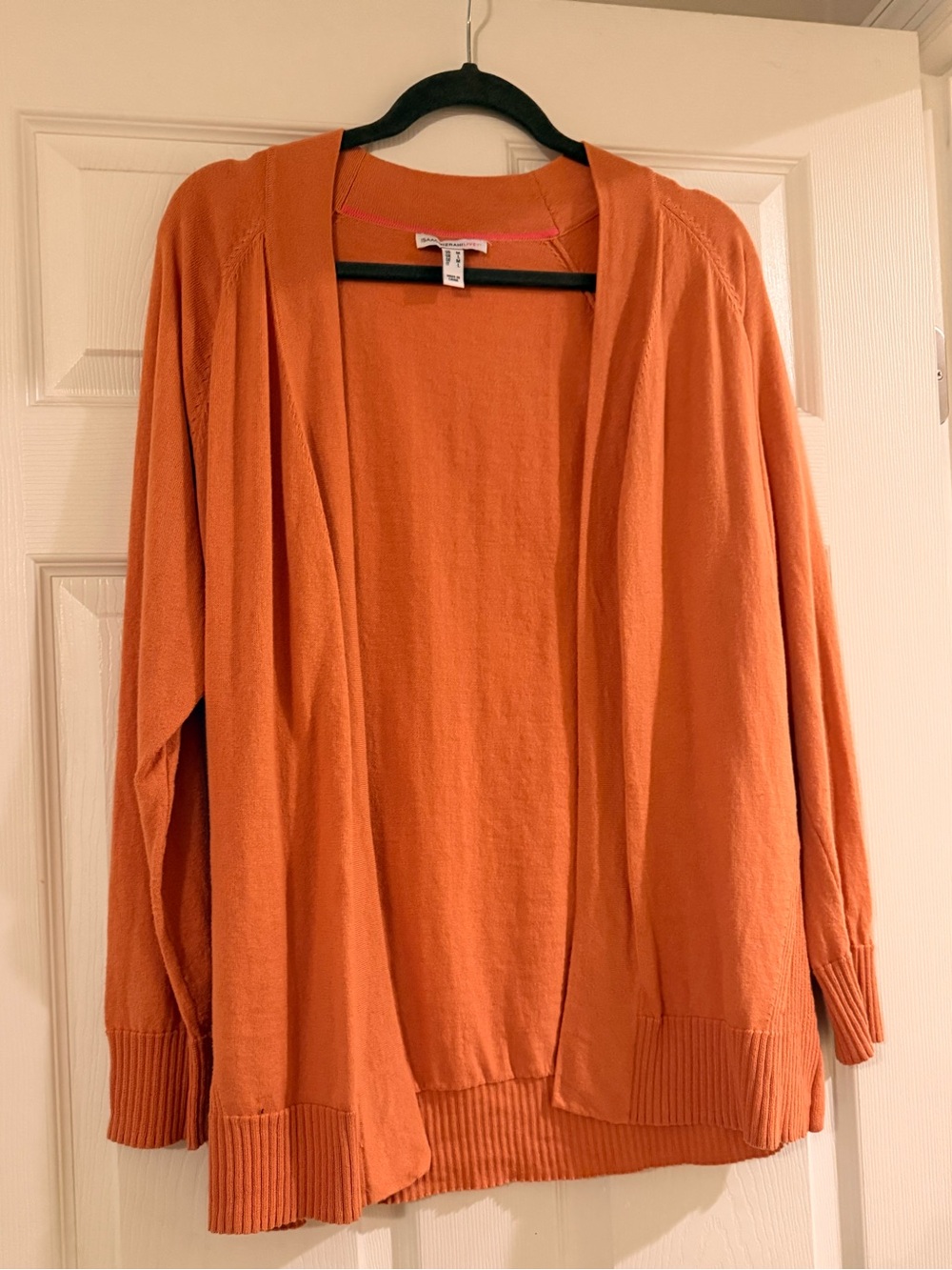 Lightweight Open-Front Coral Cardigan Sweater